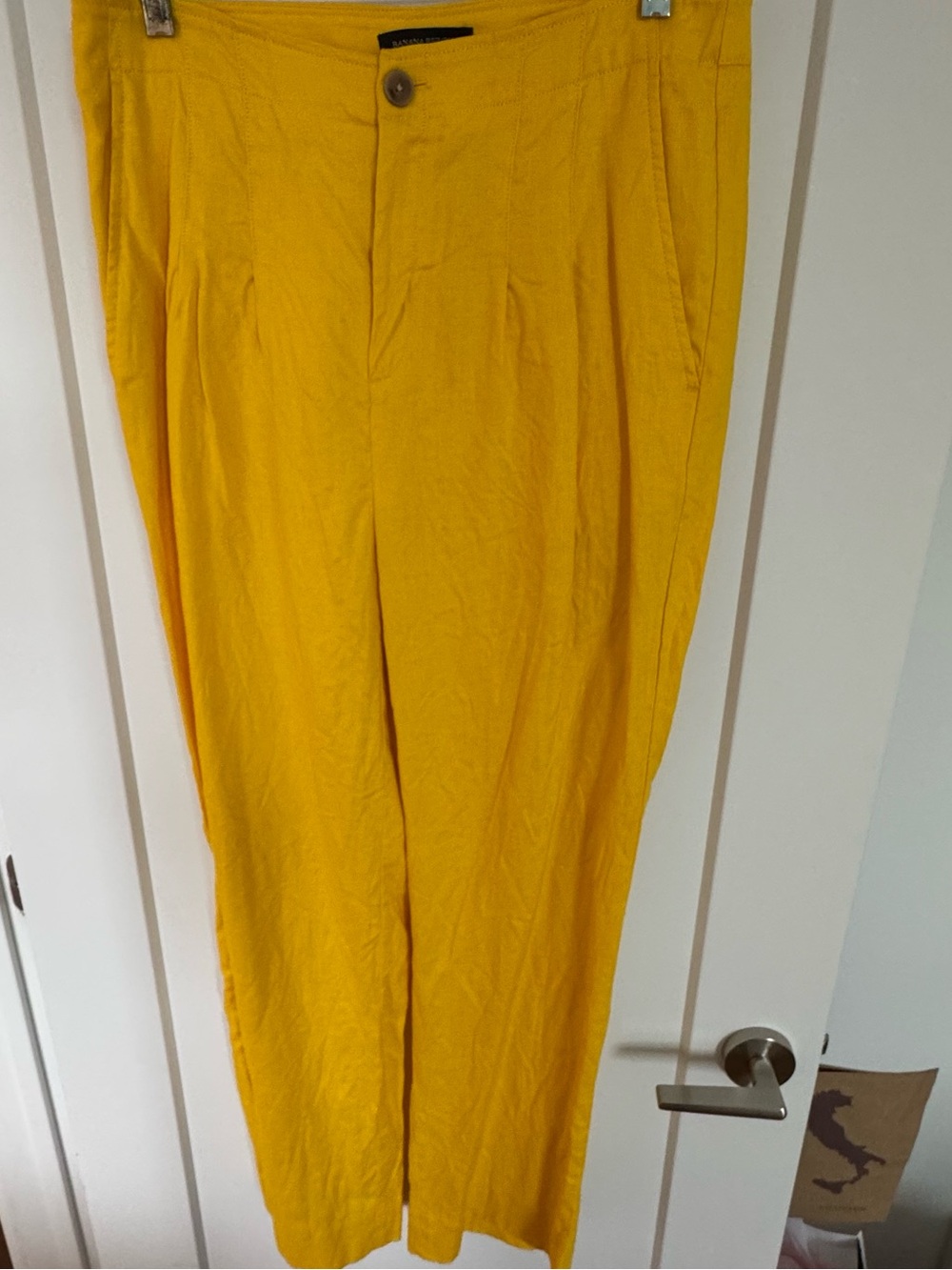 Women’s Yellow Linen Pants